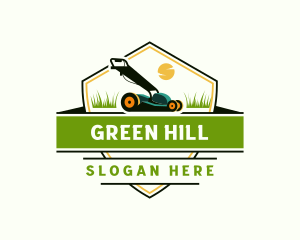 Lawn Mower Garden Maintenance logo design