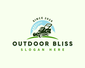 Lawn Mower Garden Maintenance logo design