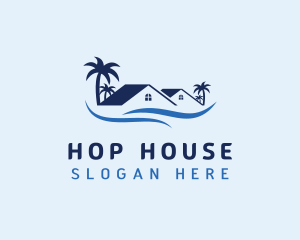 Blue Vacation House logo design