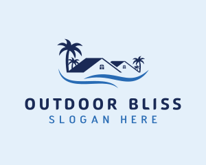 Blue Vacation House logo design