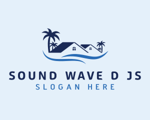 Blue Vacation House logo design