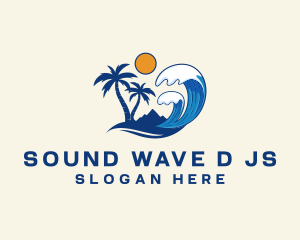 Beach Wave Adventure logo design