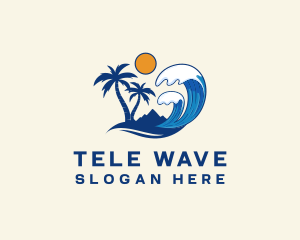 Beach Wave Adventure logo design