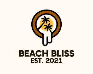 Tropical Beach Cafe  logo design