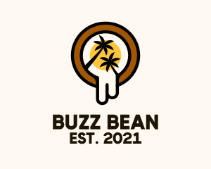 Tropical Beach Cafe  logo design