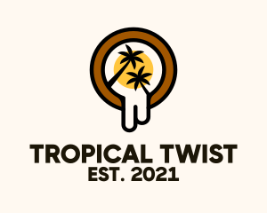 Tropical Beach Cafe  logo design