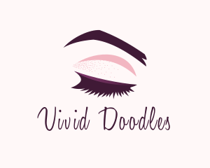 Beauty Makeup Eyelashes logo design