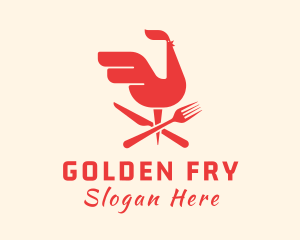 Red Chicken Restaurant logo design