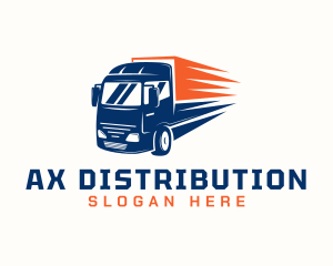 Cargo Transport Truck logo design