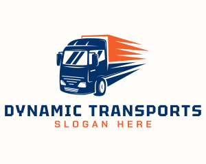 Cargo Transport Truck logo design