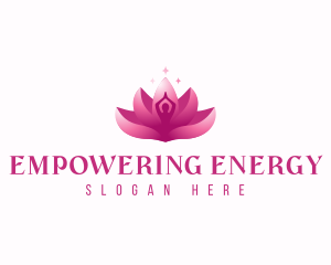 Gradient Lotus Yoga logo design