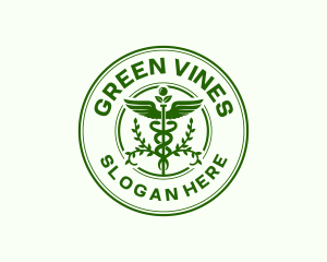 Caduceus Vines Leaf logo