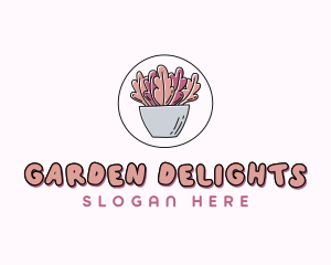 Potted Plant Garden logo design