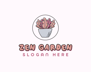 Potted Plant Garden logo design