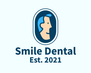 Smiling Man Head logo design