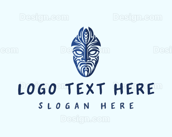 Traditional Tribal Mask Logo