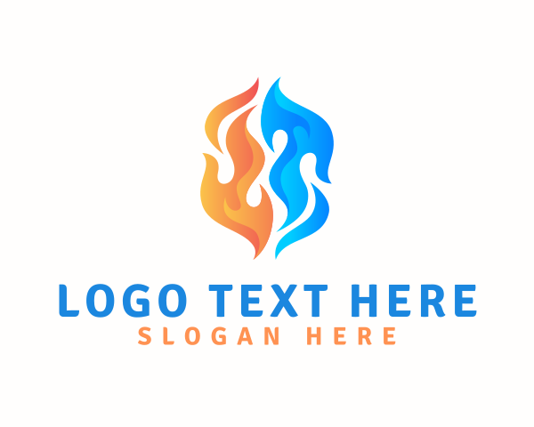 Flaming logo example 4