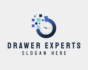 Digital Stopwatch Timer logo design