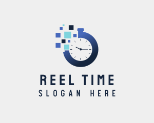 Digital Stopwatch Timer logo design