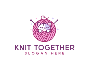 Knitting Cat Yarn logo