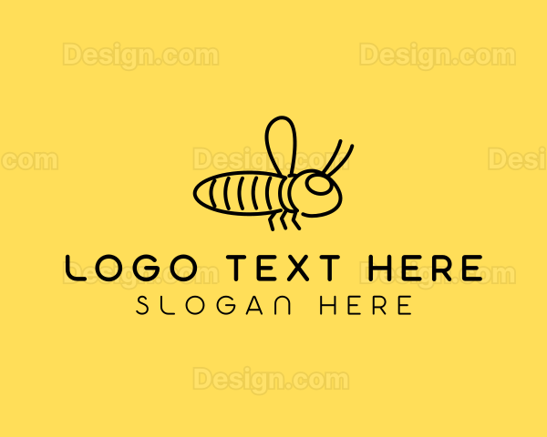 Minimalist Bee Insect Logo