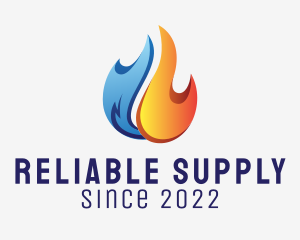 Fire Water Supply logo design