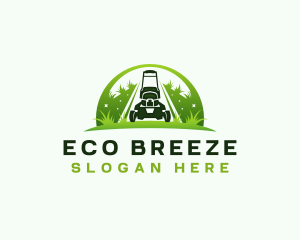 Eco Landscaping Lawn Mower logo design