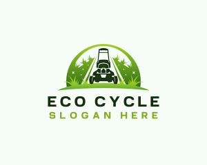 Eco Landscaping Lawn Mower logo design