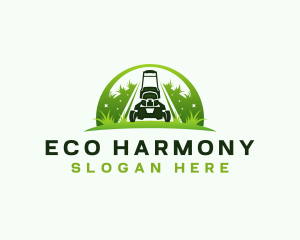 Eco Landscaping Lawn Mower logo design