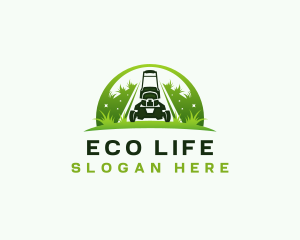 Eco Landscaping Lawn Mower logo design