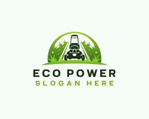 Eco Landscaping Lawn Mower logo design