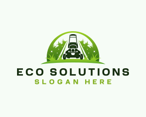 Eco Landscaping Lawn Mower logo design