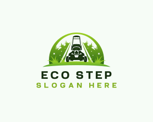 Eco Landscaping Lawn Mower logo design