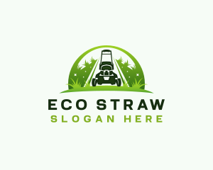 Eco Landscaping Lawn Mower logo design