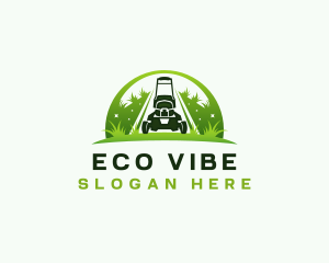 Eco Landscaping Lawn Mower logo design