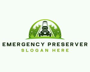 Eco Landscaping Lawn Mower logo design