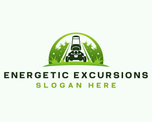 Eco Landscaping Lawn Mower logo design