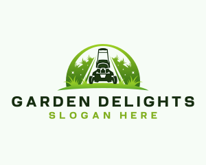 Eco Landscaping Lawn Mower logo design