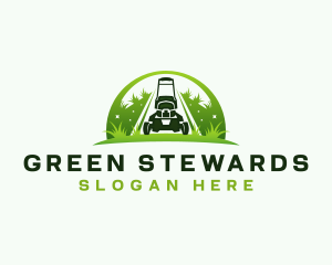 Eco Landscaping Lawn Mower logo design