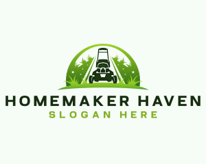 Eco Landscaping Lawn Mower logo design