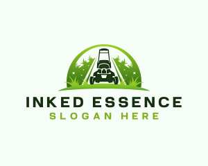 Eco Landscaping Lawn Mower logo design