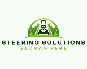 Eco Landscaping Lawn Mower logo design