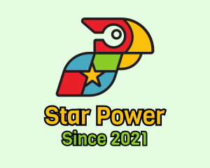 Parrot Puzzle Star  logo design