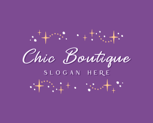 Cute Star Sparkles Boutique logo design