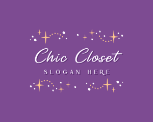 Cute Star Sparkles Boutique logo design