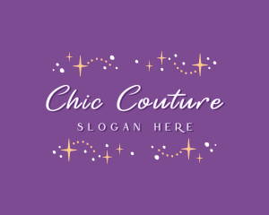 Cute Star Sparkles Boutique logo design