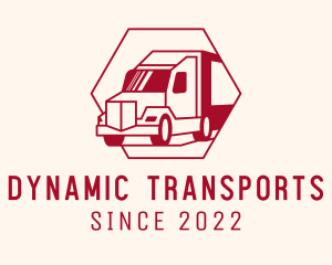 Courier Transport Truck logo design