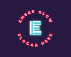 Retro Neon Lights Club logo design