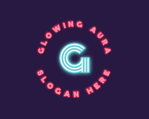 Retro Neon Lights Club logo design