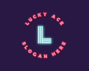 Retro Neon Lights Club logo design